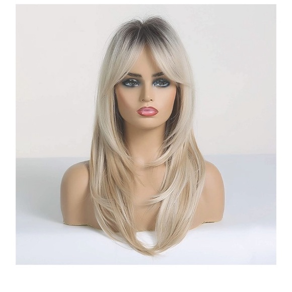 ?️ Dark Roots Layered Synthetic Hair Wigs  main image 4